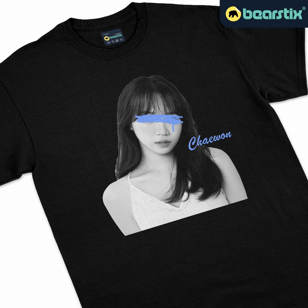 bearstix-เสื้อยืด-ลาย-kim-chae-won-kaos-le-sserafim-baju-kpop-streetwear-fearnot