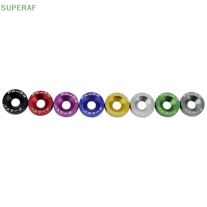 superaf-m6-ขายดี-สกรูอลูมิเนียม-หกเหลี่ยม-สําหรับแหวนรองเครื่องยนต์-jdm-10-ชิ้น-ต่อแพ็ค