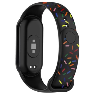 สายนาฬิกาข้อมือ TPU พิมพ์ลาย สําหรับ Mi Band 8 Mi Mi Band Mi 7 6 5 4 3