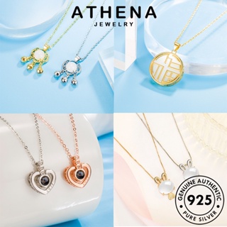 ATHENA JEWELRY Silver สร้อยคอ ผู้หญิง เครื่องประดับ เงิน เครื่องประดับ ต้นฉบับ มอยส์ซาไนท์ไดมอนด์ แท้ 925 เรียบง่าย เกาหลี แฟชั่น จี้ M050