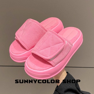 SUNNYCOLOR รองเท้าแตะแพลตฟอร์ม พื้นหนา กันลื่น สวมใส่สบาย แฟชั่นสําหรับผู้หญิง 2023 B28G0J8