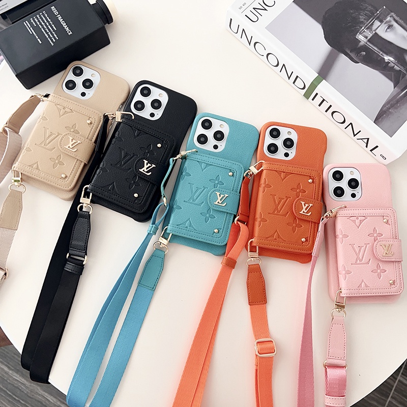 เคสโทรศัพท์มือถือหนัง-ฝาพับ-พร้อมช่องใส่บัตร-และสายคล้อง-สําหรับ-iphone-14-13-12-pro-max-iphone-13-pro-max