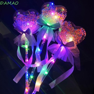 Damao ไม้กายสิทธิ์เรืองแสง LED รูปดาว หัวใจ สีสันสดใส ของเล่นสําหรับเด็ก