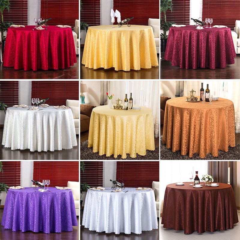ผ้าปูโต๊ะกลม-ผ้าปูโต๊ะโรงแรมสำหรับงานแต่งงานและงานเลี้ยงคละสี