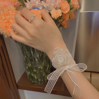Pinkcool สร้อยข้อมือ ลายดอกไม้ สวยงาม เครื่องประดับ สําหรับเพื่อนเจ้าสาว งานแต่งงาน ของขวัญ