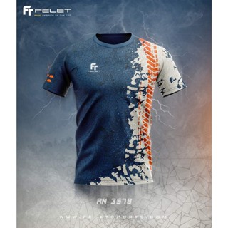 เสื้อยืดแขนสั้น คอกลม ลาย Felet Jersey ของแท้ 100% สําหรับผู้ชาย และผู้หญิง