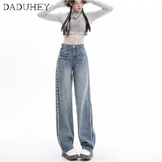 DaDuHey🎈 Korean Style Womens Straight Loose Summer 2023 New High Waist Slim Wide Leg Mop Pants