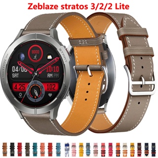 สายนาฬิกาข้อมือหนัง 22 มม. อุปกรณ์เสริม สําหรับ Zeblaze Stratos 3 2 Stratos2 Correa