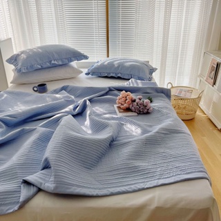 🧁ผ้าคลุมเตียง bedspread ผ้าปูเตียง สีทึบ เตียงผ้าห่มครอบคลุมผ้าฝ้าย สากลสำหรับทุกฤดูกาล มีให้เลือก 7สไตล์ ตกแต่งห้อง