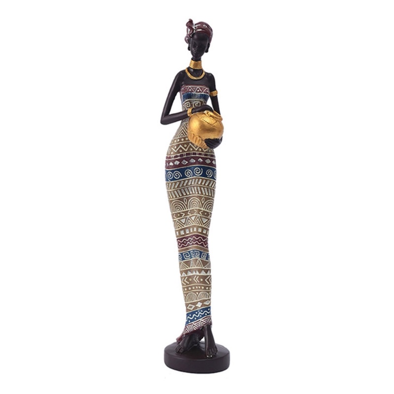 aoto-ฟิกเกอร์เรซิ่น-รูปปั้นผู้หญิงแอฟริกัน-สําหรับตกแต่งบ้าน