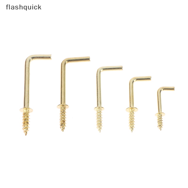 flashquick-ตะขอแขวนแก้ว-รูปตัว-l-สกรูมุมขวา-5-แบบ-โลหะผสมเหล็กคาร์บอน-สีเหลือง-ทอง-20-ชิ้น