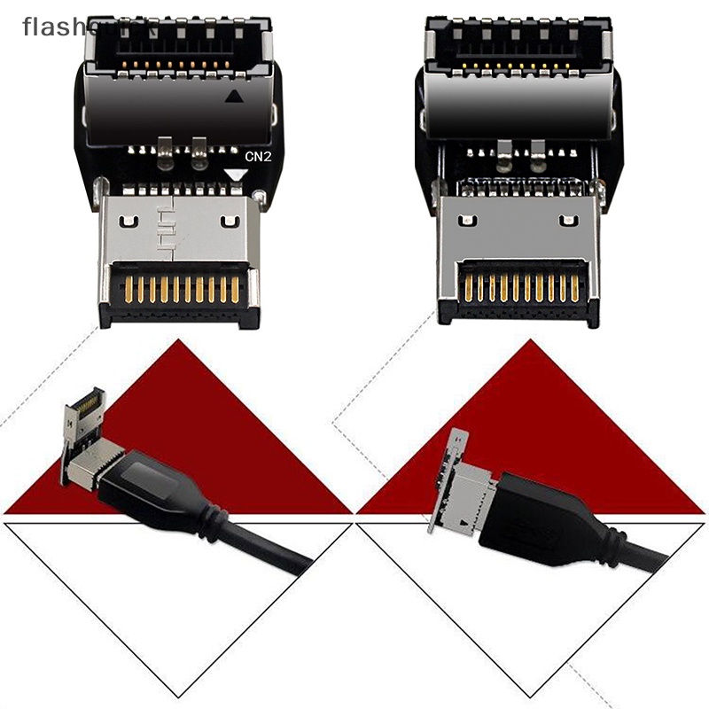 flashquick-อะแดปเตอร์เชื่อมต่อแผงด้านหน้า-usb-3-1-type-e-90-องศา