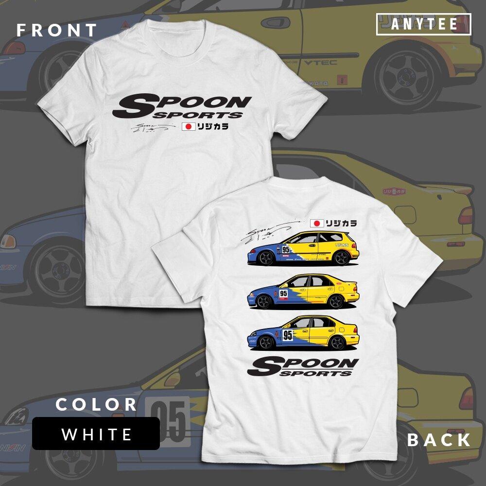 เสื้อยืดแขนสั้นการออกแบบเดิมhonda-civic-spoon-sportseg-ek-esi-jdm-japan-car-automotive-t-shirt-anyteeเสื้อยืดพิมพ์ลายรถส