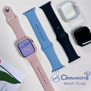 สายนาฬิกาข้อมือ แบบนิ่ม ลาย Cinnamoroll 3D แบบเปลี่ยน สําหรับ apple Watch Ultra 49 มม. S8 41 มม. 45 มม. 40 มม. 44 มม.