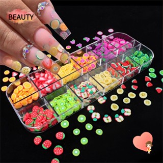 Beauty สติกเกอร์พลอยเทียม 3D คละแบบ 12 แบบ สําหรับตกแต่งเล็บ DIY