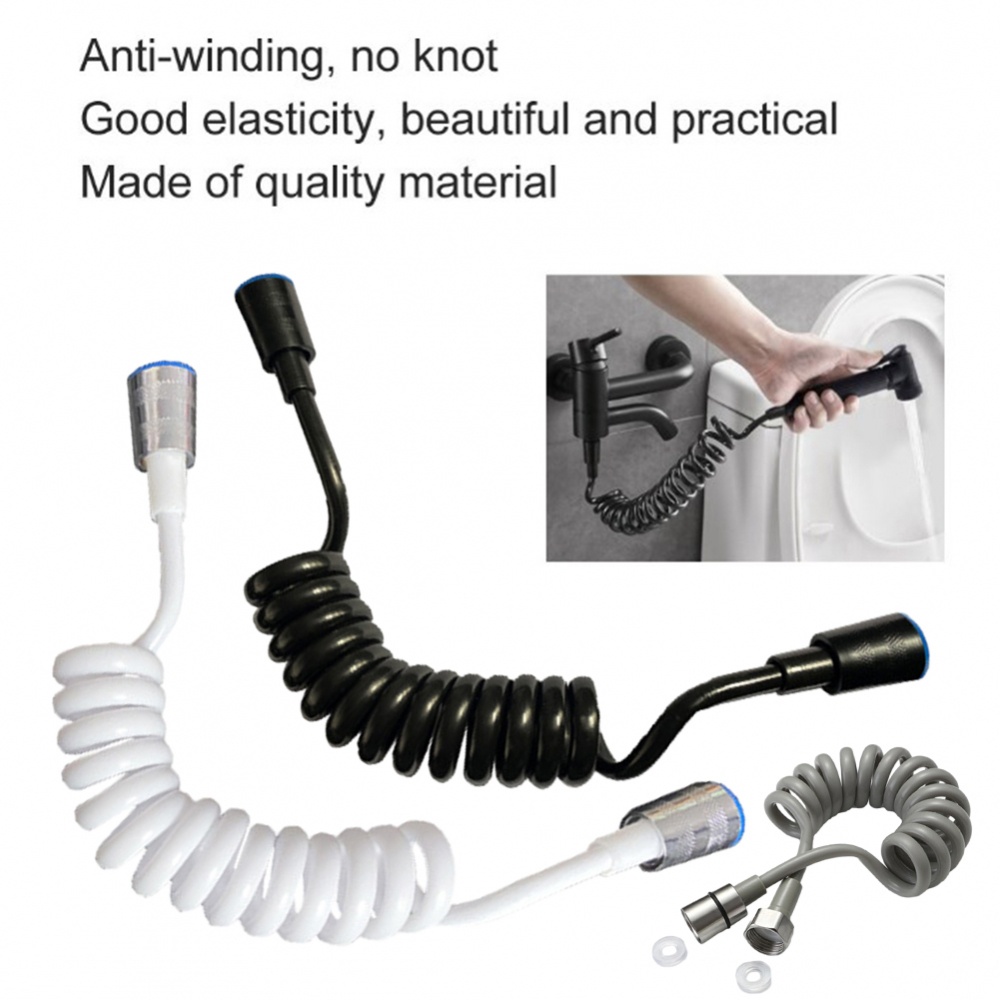 shower-hose-anti-winding-beautiful-good-elasticity-grey-no-knot-practical-best