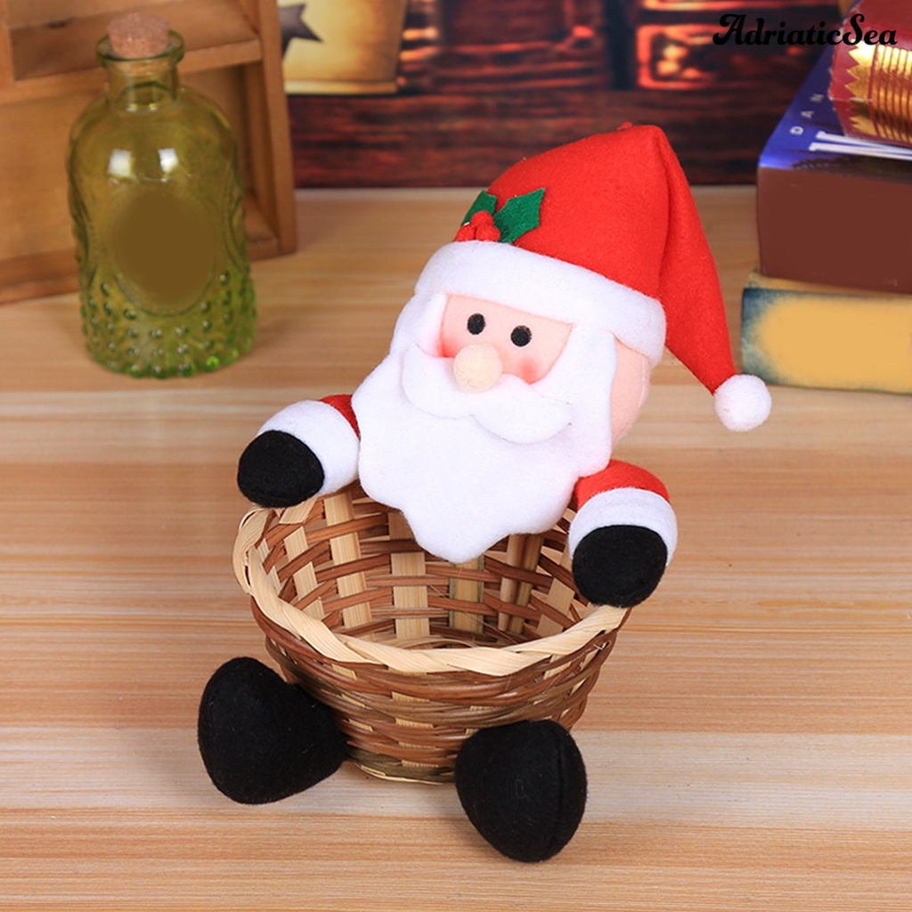 cod-ตะกร้าไม้ไผ่-รูปซานตาคลอส-สโนว์แมน-สําหรับใส่ขนมหวาน-ของขวัญคริสต์มาส