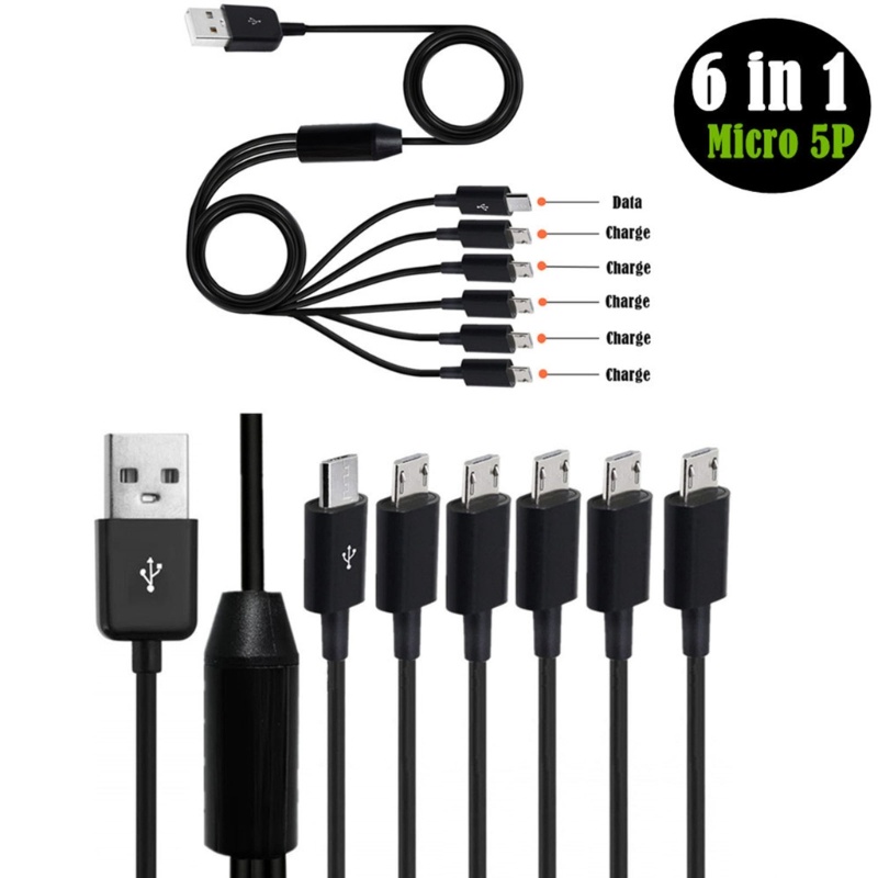 aod-สายชาร์จ-usba-ตัวผู้-เป็น-6-micro-usb-ตัวผู้-6-in-1-ชาร์จเร็ว-สําหรับ-p