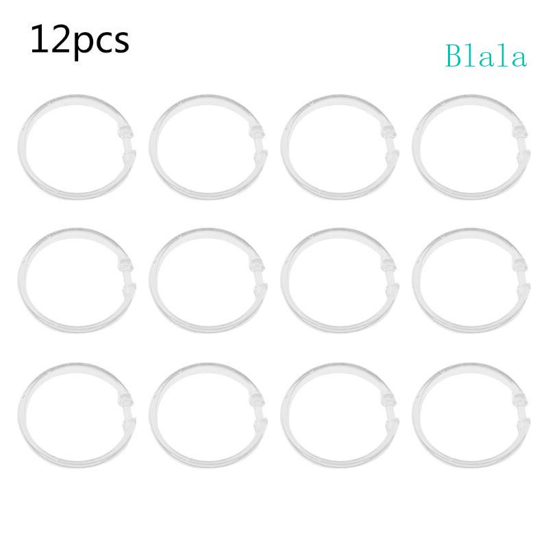 blala-ชุดแหวนผ้าม่านพลาสติกใส-แบบสไลด์-อุปกรณ์เสริมห้องน้ํา-12-ชิ้น