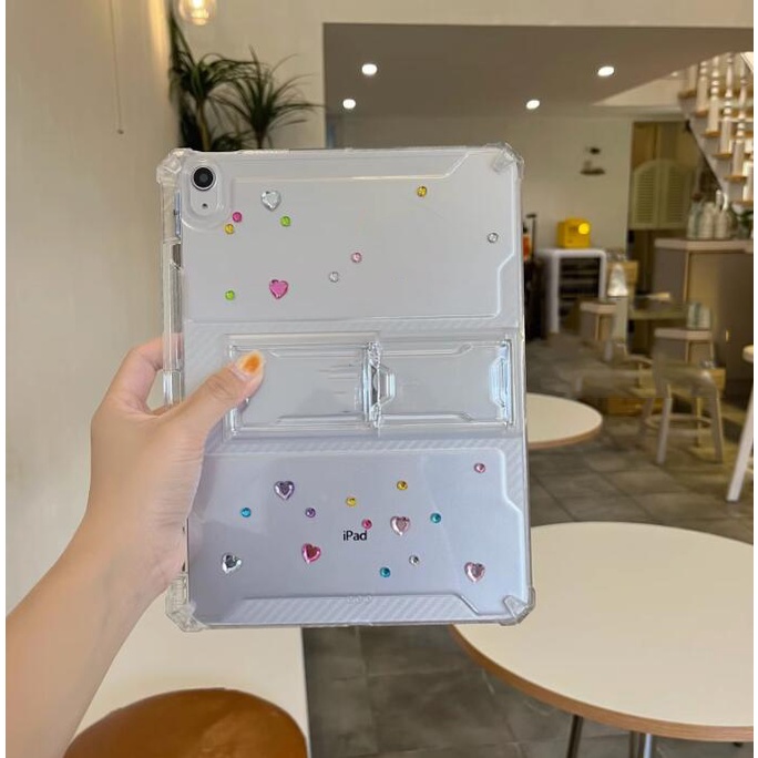 เคสแท็บเล็ต-แบบใส-พร้อมช่องใส่ดินสอ-และขาตั้ง-สําหรับ-ipad-7th-8th-9th-generation-10-2-2021-2020-2019