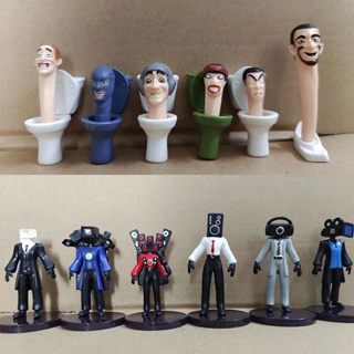 12pcs ชุดตุ๊กตาฟิกเกอร์ Skibidi Toilet Action Figure Game ของเล่นสําหรับเด็ก 12 ชิ้น