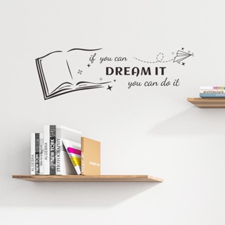 สติกเกอร์แบนเนอร์ภาษาอังกฤษ Dream It มีกาวในตัว สําหรับติดตกแต่งผนังห้องนอน ห้องนั่งเล่น