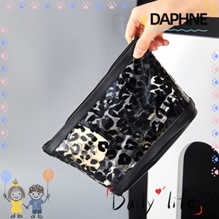 Daphne กระเป๋าเครื่องสําอาง PVC มีซิป แบบพกพา สําหรับเดินทาง
