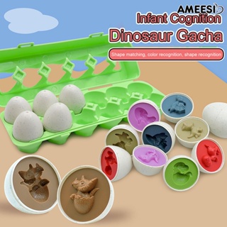Ameesi ชุดของเล่นจับคู่ไข่ รูปลักษณ์สดใส ป้องกันรอยขีดข่วน ทนต่อการสึกหรอ สําหรับเด็ก 1 ชุด