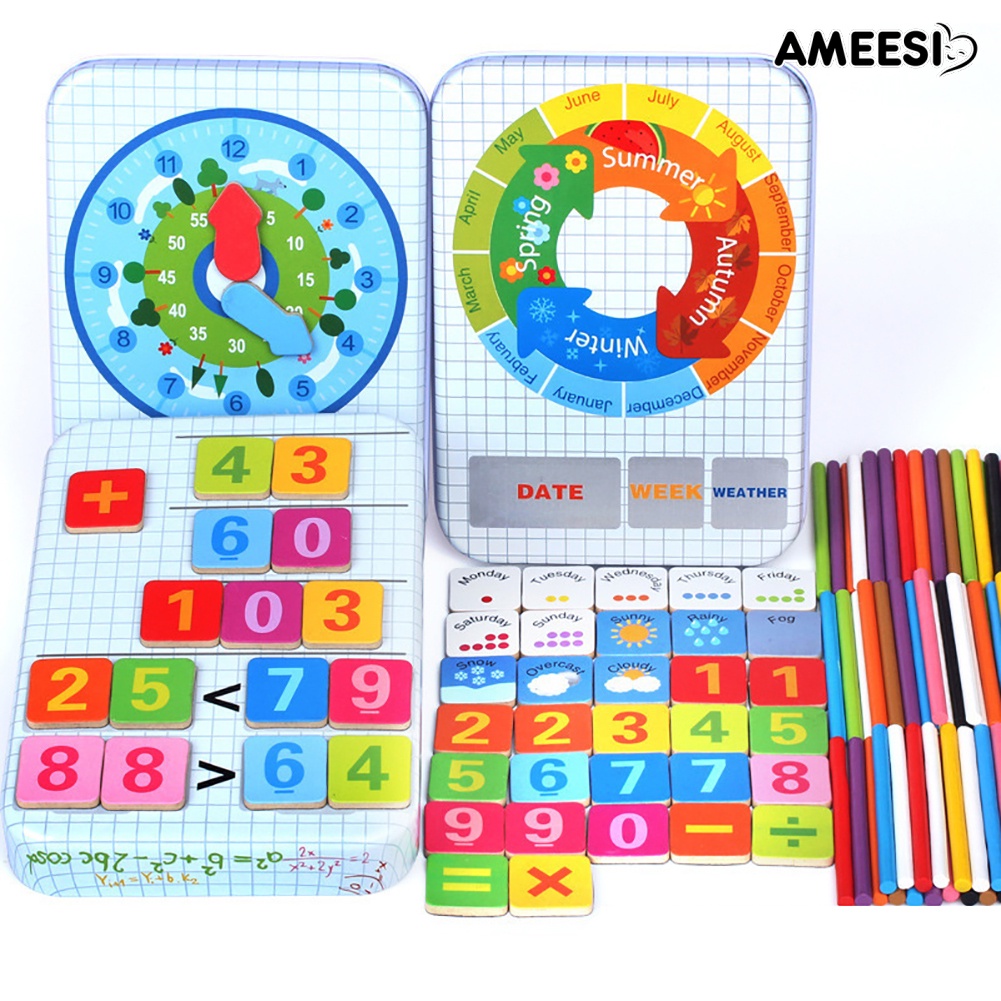 ameesi-เกมปริศนา-แท่งไม้-ic-card-ของเล่นเสริมการเรียนรู้คณิตศาสตร์-สําหรับเด็ก