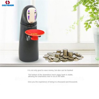 Spirited Away No Face Man Coin Bank กระปุกออมสินผู้ชายไร้หน้าการ์ตูน Hayao Miyazaki และเพลง Spirited Away Eat Coins Will Burp Piggy Bank ซินเทีย