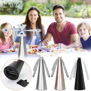 JULYSTAR พัดลมอเนกประสงค์ Leaf 2-in-1 Nano Water Sprayer Handheld Fan Repellent Automatic Catcher Mosquito Fly Trap Repellent Fan