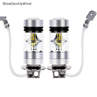 Blowgentlywind หลอดไฟตัดหมอก 100W H3 LED 12 24V อุปกรณ์เสริม สําหรับรถยนต์ BGW