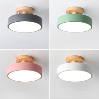 Hot Sale# Nordic macaron ceiling lamp bedroom lamp led simple modern porch corridor ceiling lamp childrens room lamp 8cc