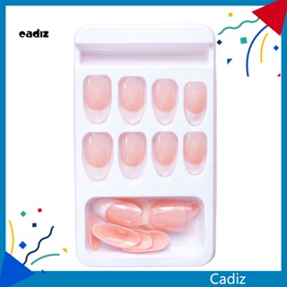 Cadi สติกเกอร์ติดเล็บปลอม ทรงกลม สไตล์ฝรั่งเศส สําหรับตกแต่งเล็บ 24 ชิ้น