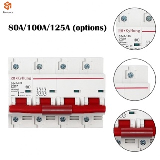 เบรกเกอร์วงจร 4P DC MCB 600V 125A 100A 80A ขนาดเล็ก