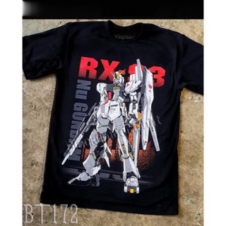 [2023hotGundam tshirt] BT 172 Gundam RX-93 เสื้อยืด สีดำ BT Black Timber T-Shirt ผ้าคอตตอน สกรีนลายแน่น S M L XL XXL