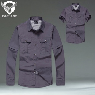 Eaglade เสื้อเชิ้ต สีเทา สําหรับผู้ชาย เหมาะกับการเดินป่า ขี่จักรยาน