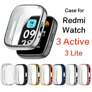เคสกระจก ซิลิโคนนิ่ม ป้องกันหน้าจอ สําหรับ Redmi Watch 3 Active 3 Lite Xiaomi Redmi Watch 3 Active