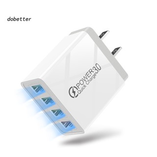 <Dobetter> อะแดปเตอร์ชาร์จ USB 4 พอร์ต 48W QC 30 ปลั๊ก EU US สําหรับ iPhone