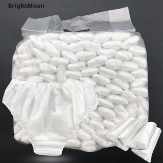 Brightmoon กางเกงชั้นในกระดาษ แบบใช้แล้วทิ้ง สีขาว 10 ชิ้น