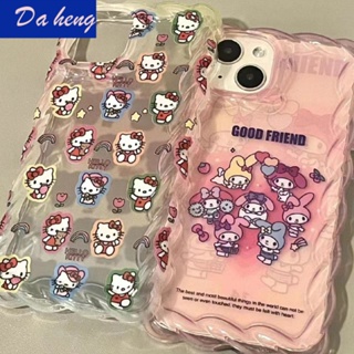 เคสโทรศัพท์มือถือ กันกระแทก ลาย Hello Kitty สีชมพู สําหรับ Iphone 14promax 11 12 13 EKNL