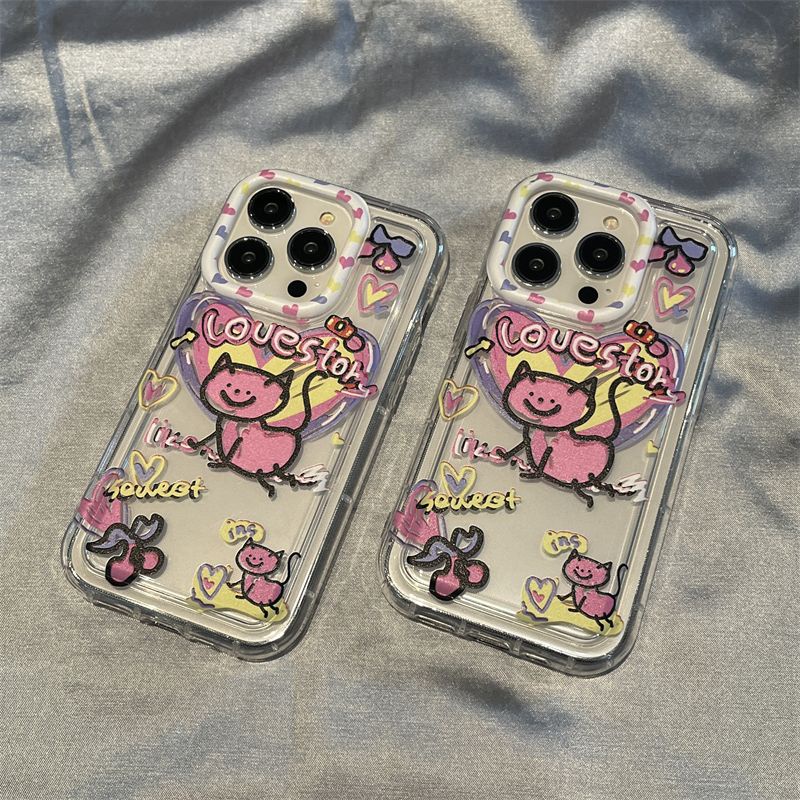 graffiti-cat-phone-case-for-iphone-14-phone-case-for-iphone13promax-silicone-airbag-simple-12-protective-case-11