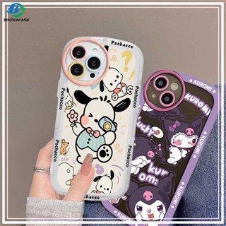 เคสโทรศัพท์มือถือแบบนิ่ม TPU ใส ลาย Pochacco และ Kuromi Binteacase สําหรับ Samsung A14 A04 A04S A13 A02S A03 A03S A23 A30S A11 A12 A51 A30 A50 A52 A20S A10S M11 M12 A22 M22 M32 J7 Pro Prime J4 Plus