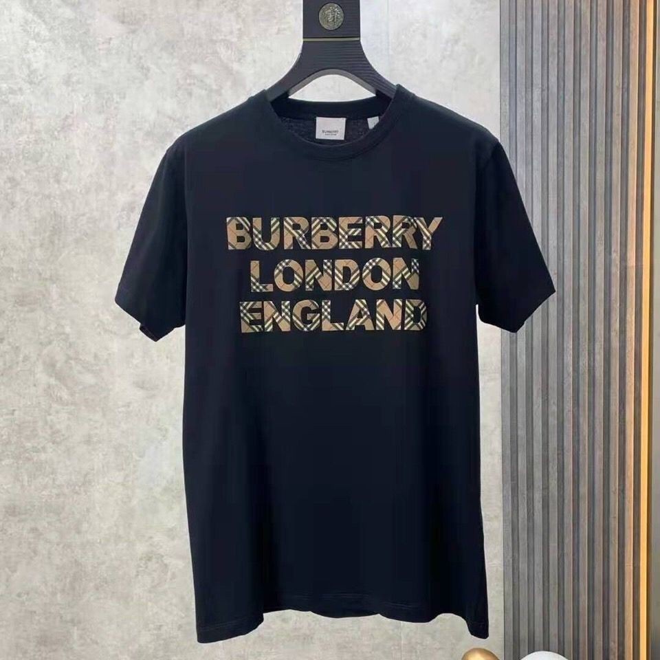 official-burberry-เสื้อยืดลําลอง-แขนสั้น-คอกลม-พิมพ์ลายโลโก้-burberry-สีพื้น-ทรงหลวม-สําหรับผู้ชาย