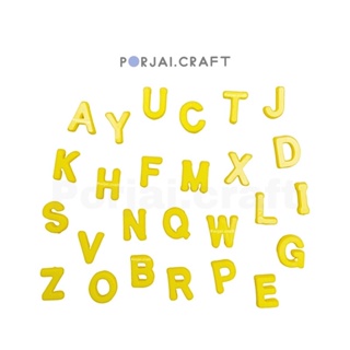 ภาพหน้าปกสินค้าลูกปัดตัวอักษร สีเหลือง Yellow alphabet beads 12mm ซึ่งคุณอาจชอบสินค้านี้