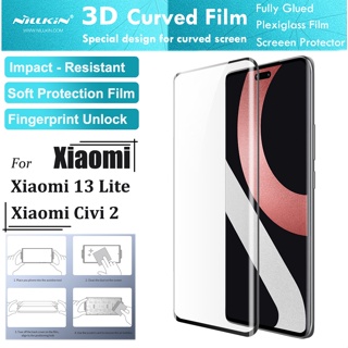Nillkin ฟิล์มกระจกกันรอยหน้าจอ แบบนิ่ม 3D เต็มจอ กันกระแทก สําหรับ Xiaomi 13 Lite Civi 2 5G 2 ชิ้น