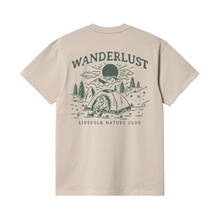 เสื้อยืดผ้าฝ้ายพิมพ์ลายLivefolk - Wanderlust Mocha T-Shirt