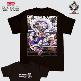 เสื้อยืดผ้าฝ้ายพิมพ์ลายOne Piece MONKEY D LUFFY NIKA GEAR 5 FIFTH V3