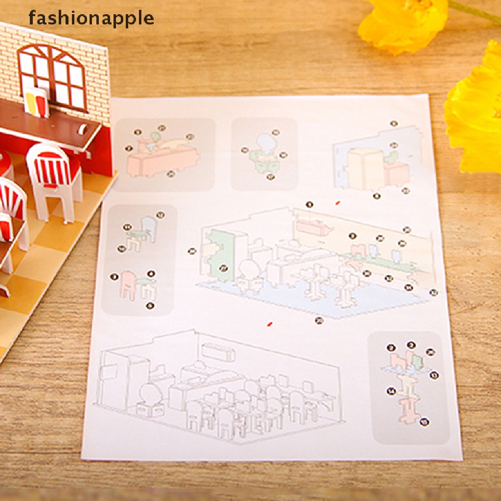 fashionapple-โมเดลบ้านตุ๊กตากระดาษ-3d-diy-พร้อมเฟอร์นิเจอร์-ของเล่นสําหรับเด็ก
