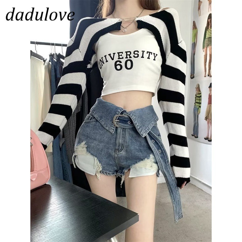 dadulove-new-american-ins-street-denim-shorts-womens-high-waist-ripped-pants-niche-large-size-hot-pants